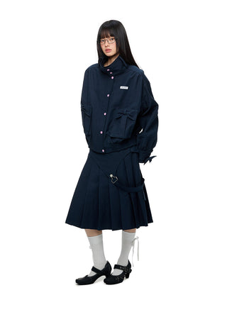 [JIKOO] multi-pocket coat