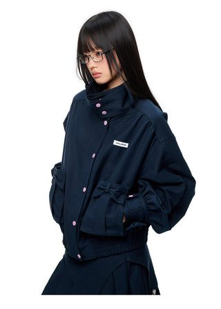 [JIKOO] multi-pocket coat