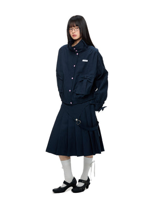 [JIKOO] multi-pocket coat