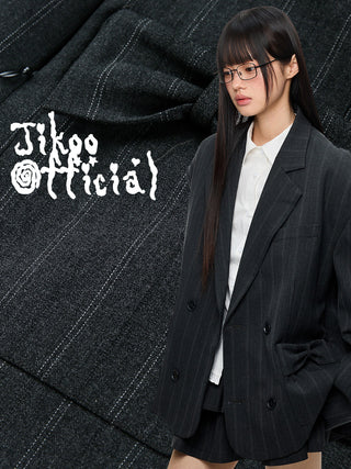[JIKOO] gray suit jacket