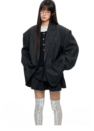 [JIKOO] gray suit jacket