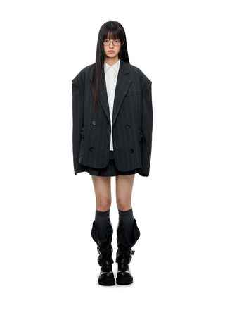 [JIKOO] gray suit jacket