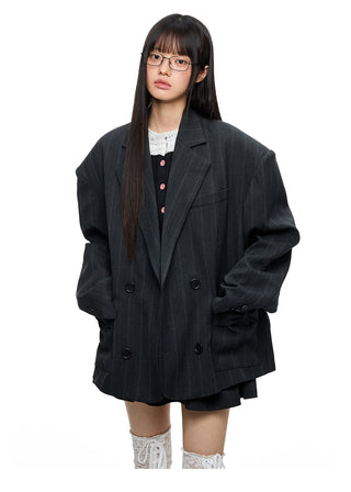 [JIKOO] gray suit jacket