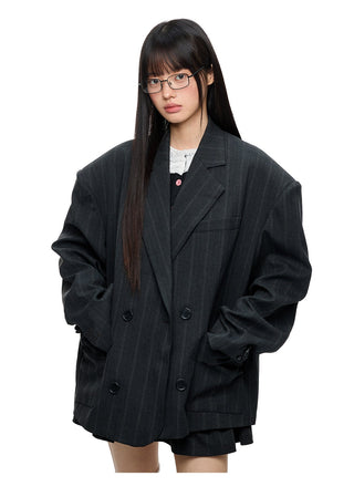 [JIKOO] gray suit jacket
