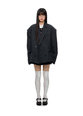 [JIKOO] gray suit jacket