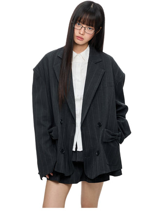 [JIKOO] gray suit jacket
