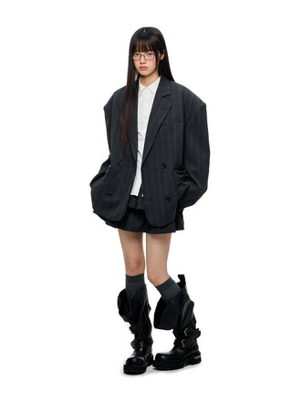 [JIKOO] gray suit jacket
