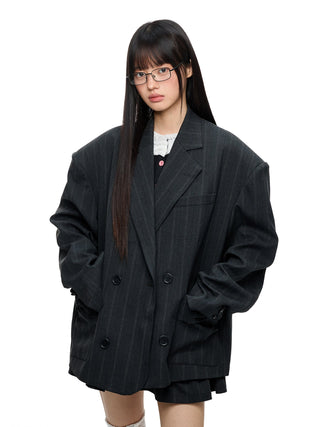 [JIKOO] gray suit jacket