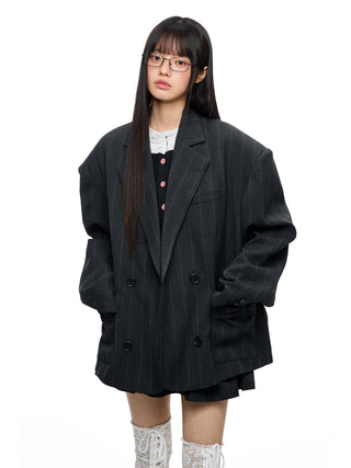 [JIKOO] gray suit jacket
