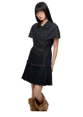 [JIKOO] denim shirt dress
