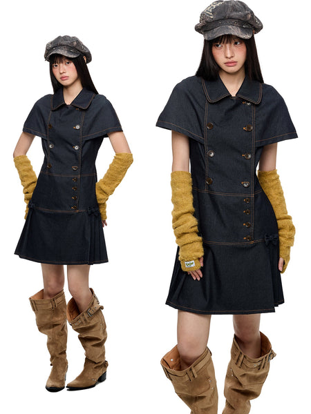 [JIKOO] denim shirt dress