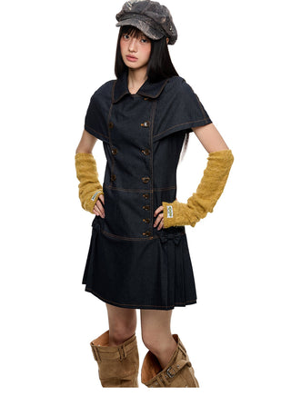 [JIKOO] denim shirt dress