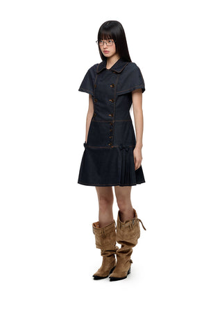 [JIKOO] denim shirt dress