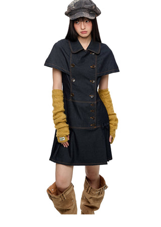 [JIKOO] denim shirt dress