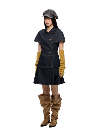 [JIKOO] denim shirt dress