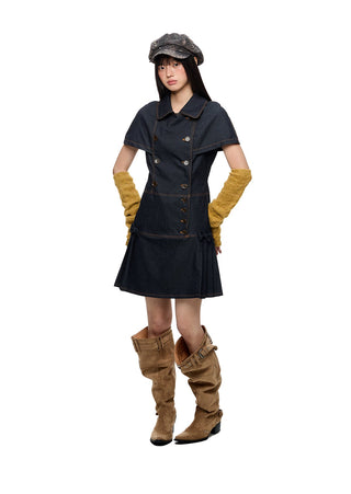 [JIKOO] denim shirt dress