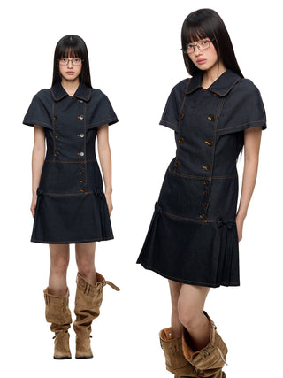 [JIKOO] denim shirt dress