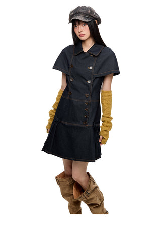[JIKOO] denim shirt dress