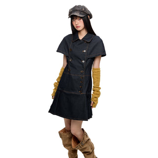 [JIKOO] denim shirt dress