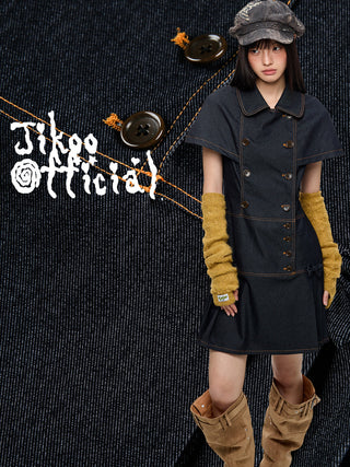 [JIKOO] denim shirt dress
