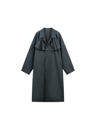 [JIKOO] pleated trench coat