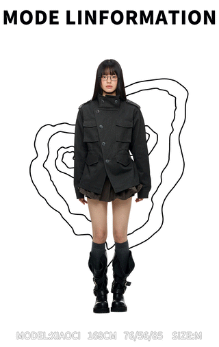 [JIKOO] stand collar top