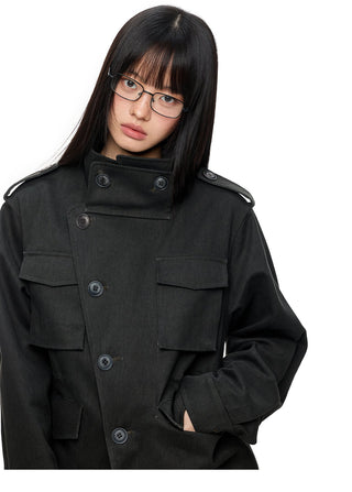 [JIKOO] stand collar top