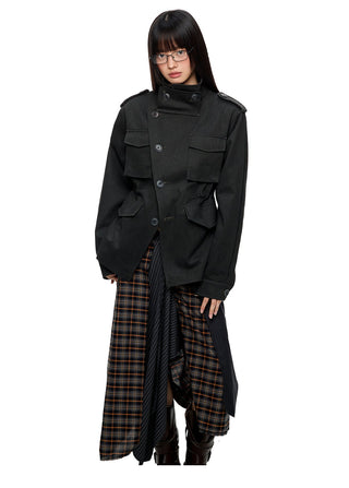 [JIKOO] stand collar top