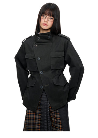 [JIKOO] stand collar top