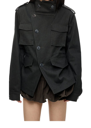 [JIKOO] stand collar top