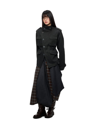 [JIKOO] stand collar top