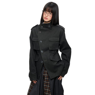 [JIKOO] stand collar top