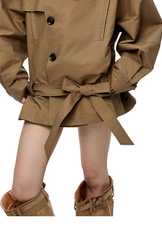 [JIKOO] large lapel coat