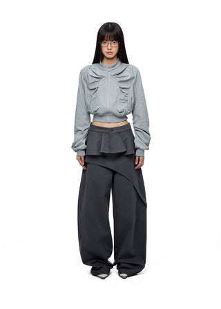 [JIKOO] peplum sweater top