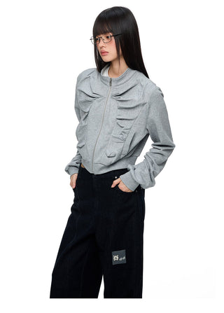 [JIKOO] peplum sweater top