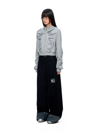 [JIKOO] peplum sweater top