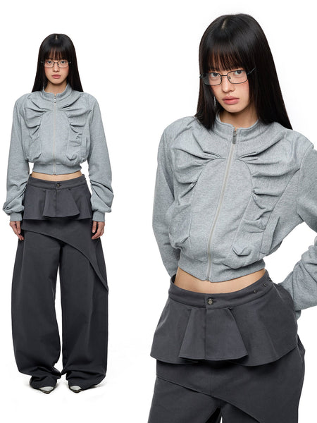 [JIKOO] peplum sweater top