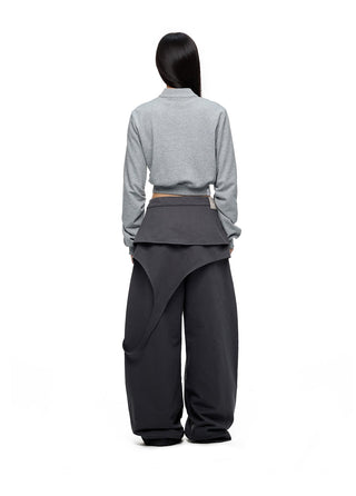 [JIKOO] peplum sweater top