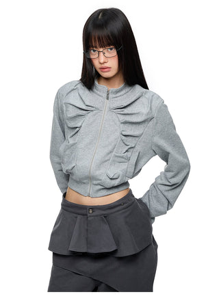 [JIKOO] peplum sweater top