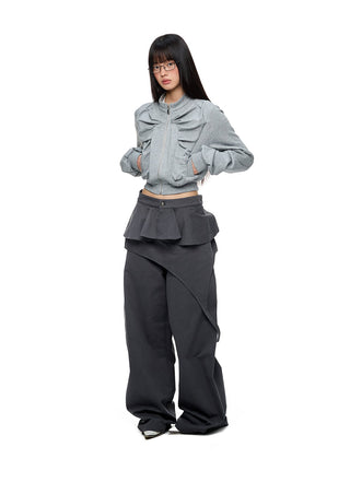 [JIKOO] peplum sweater top