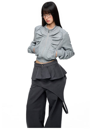 [JIKOO] peplum sweater top