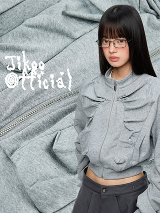 [JIKOO] peplum sweater top