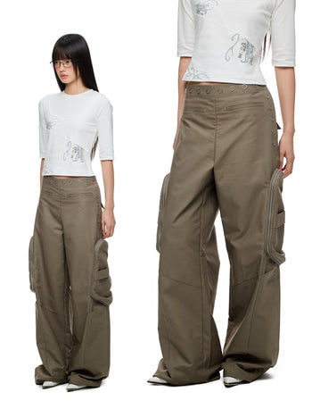 [JIKOO] rivet cargo pants