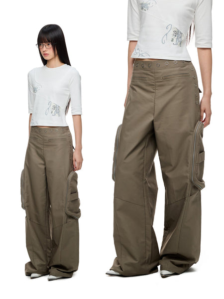 [JIKOO] rivet cargo pants