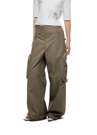 [JIKOO] rivet cargo pants