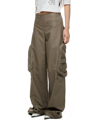 [JIKOO] rivet cargo pants