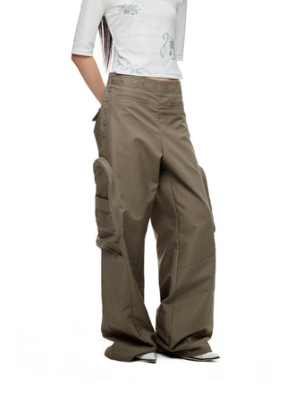 [JIKOO] rivet cargo pants
