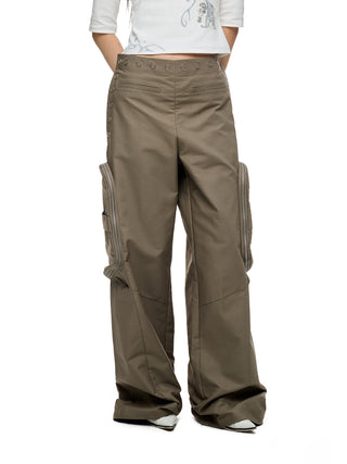 [JIKOO] rivet cargo pants