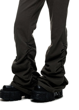 [JIKOO] bow pleated trousers
