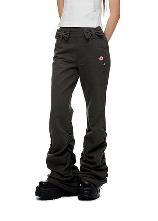 [JIKOO] bow pleated trousers